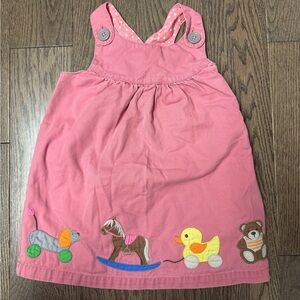Mini Boden Toy Appliqué pinafore dress size 18/24m